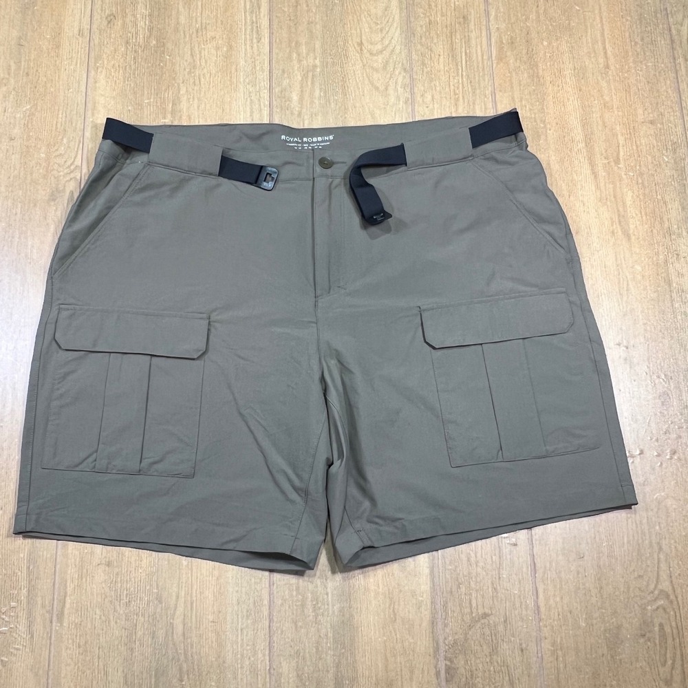 Royal Robbins Mens Standard Fit Cargo Shorts Olive Green Hiking Outdoor 40/8